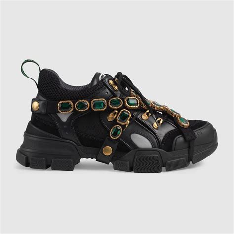 gucci flashtreck leather sneakers|Gucci gemstone shoes.